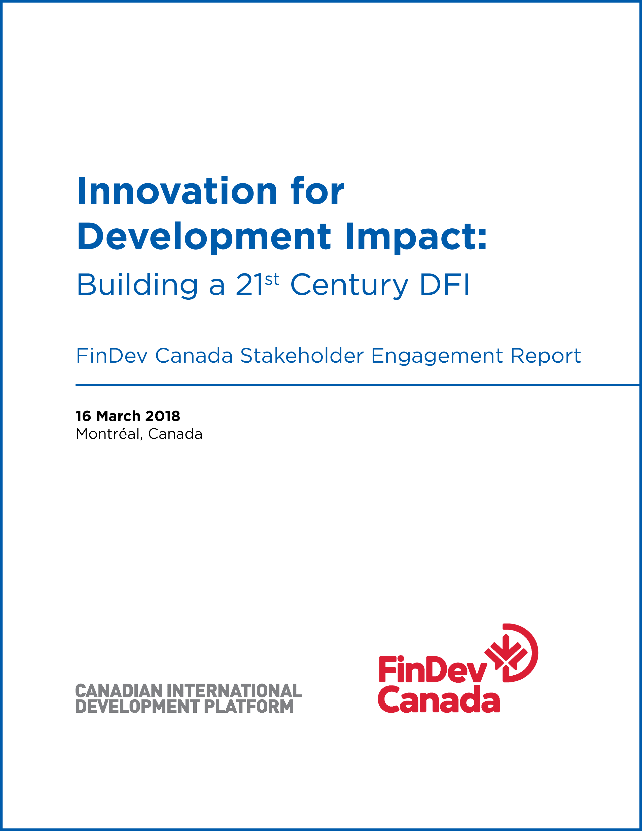 Innovation for Development Impact